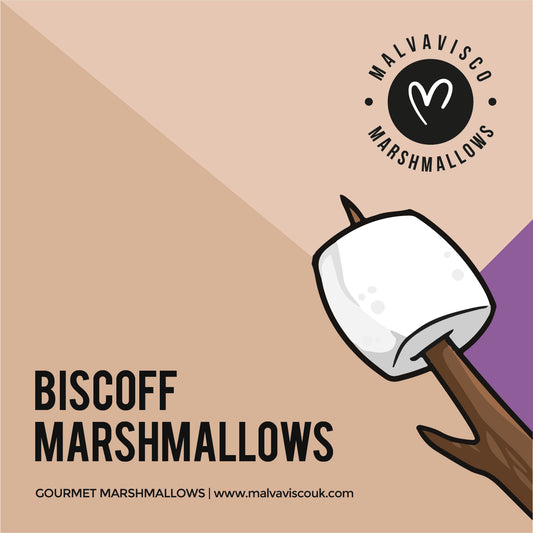 Biscoff gourmet marshmallow box label