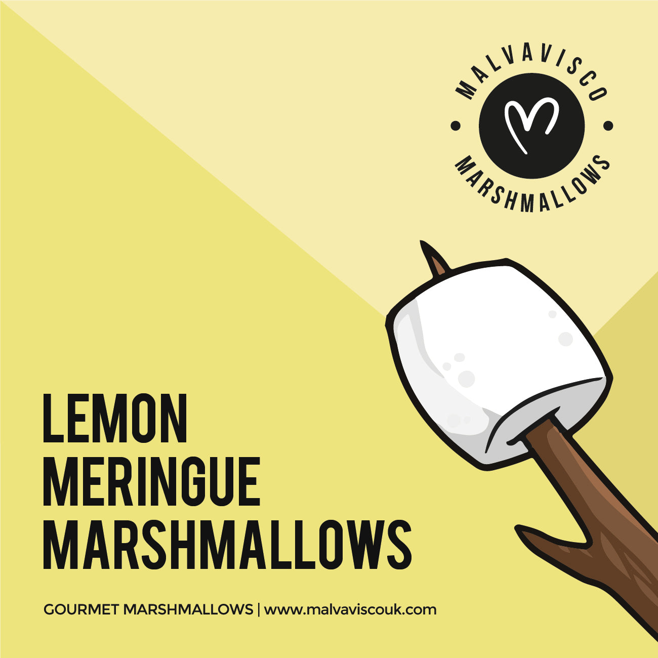Lemon Meringue gourmet marshmallow box label