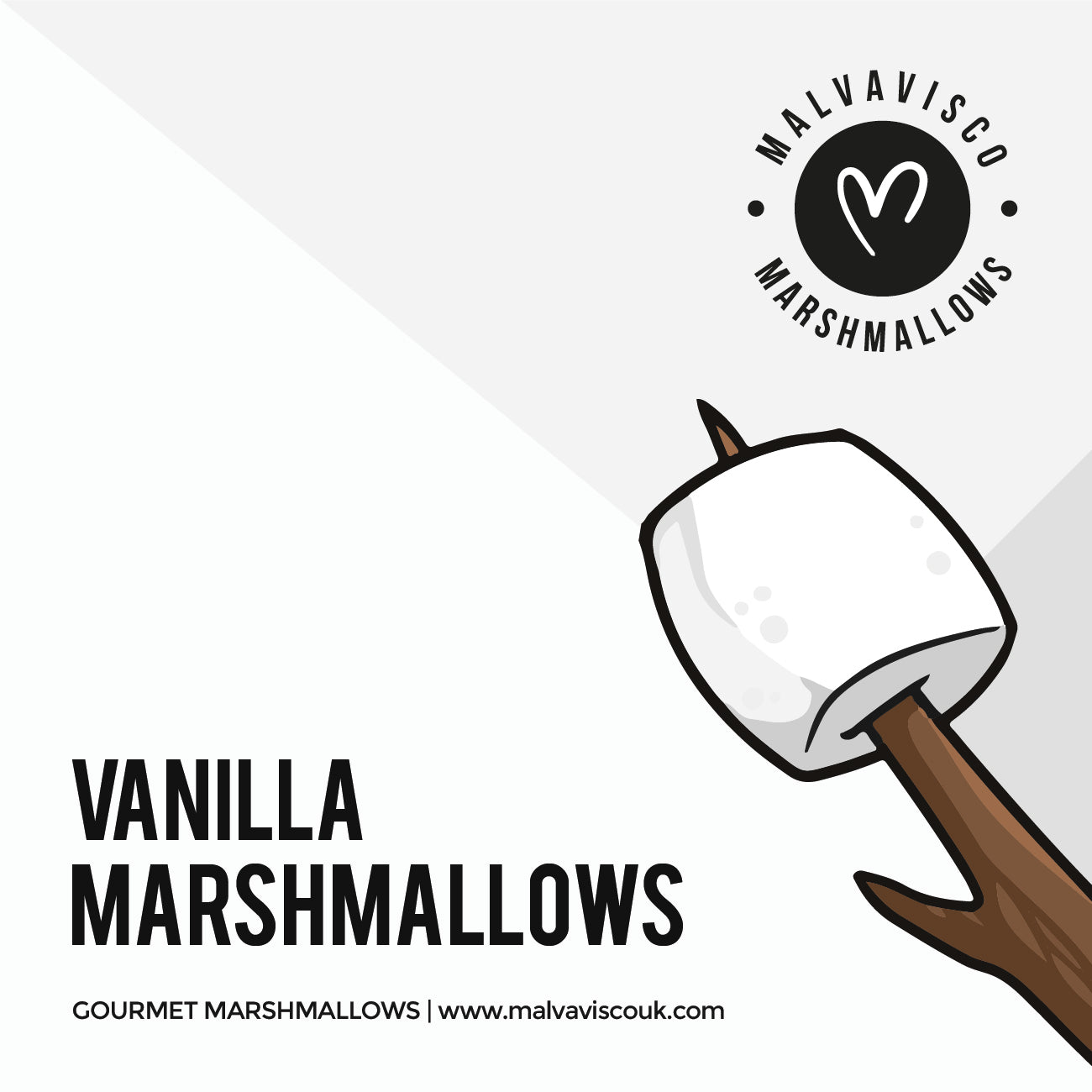 Vanilla gourmet marshmallows box label