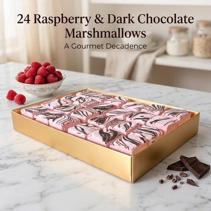 24 RASPBERRY & DARK CHOCOLATE MARSHMALLOWS