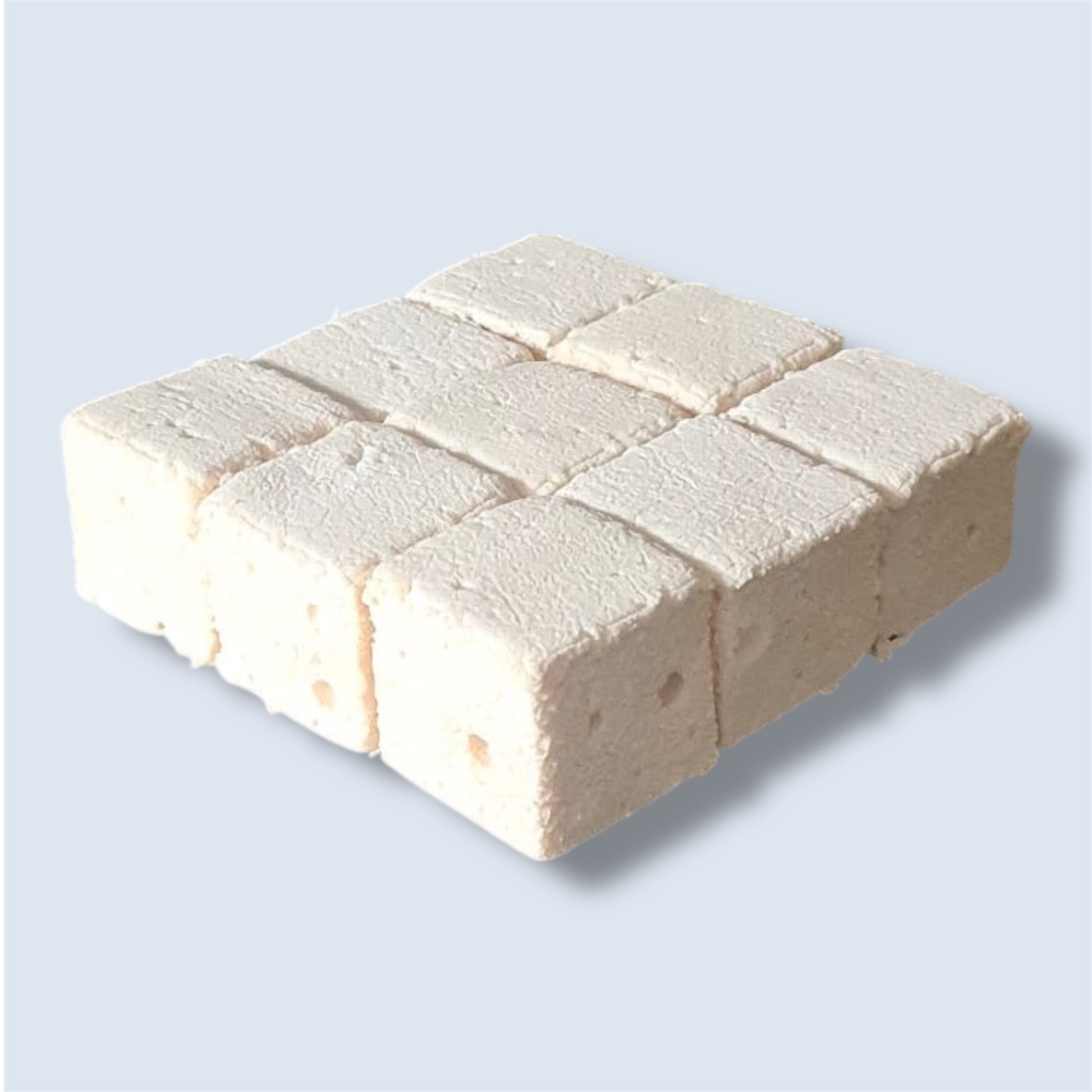 9 Salted Caramel gourmet marshmallows, side view