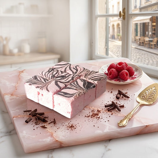 9 RASPBERRY & DARK CHOCOLATE MARSHMALLOWS