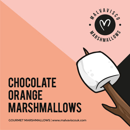 Chocolate Orange gourmet marshmallow box label