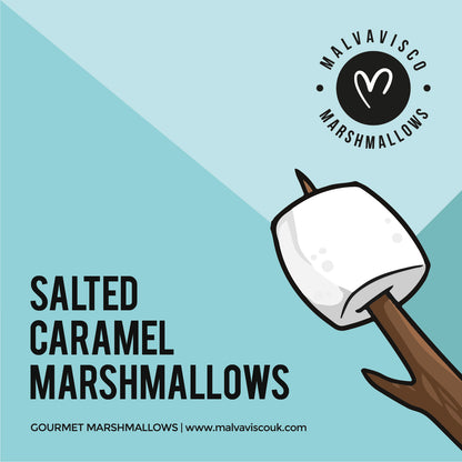 Salted Caramel gourmet marshmallow box label